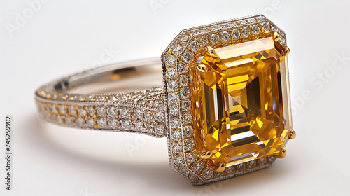 Yellow diamond ring