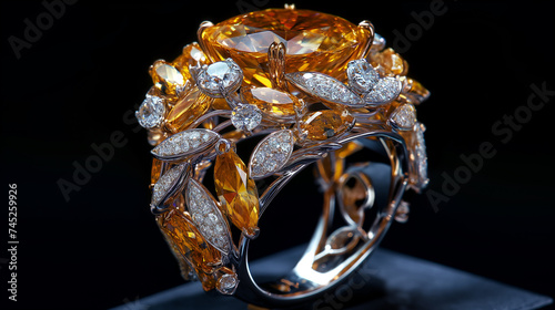 Luxury Yellow Diamond Ring
