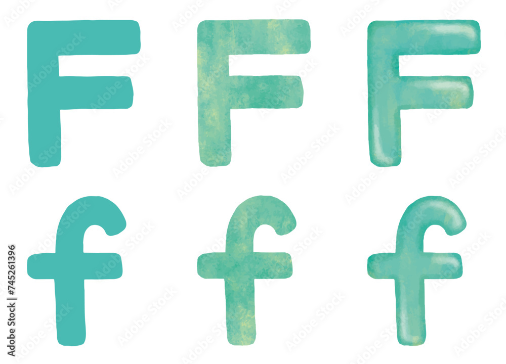 Obraz premium F f アルファベット