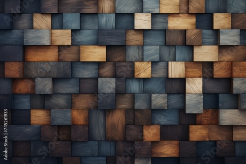 Dark wood background  wooden texture  block pattern