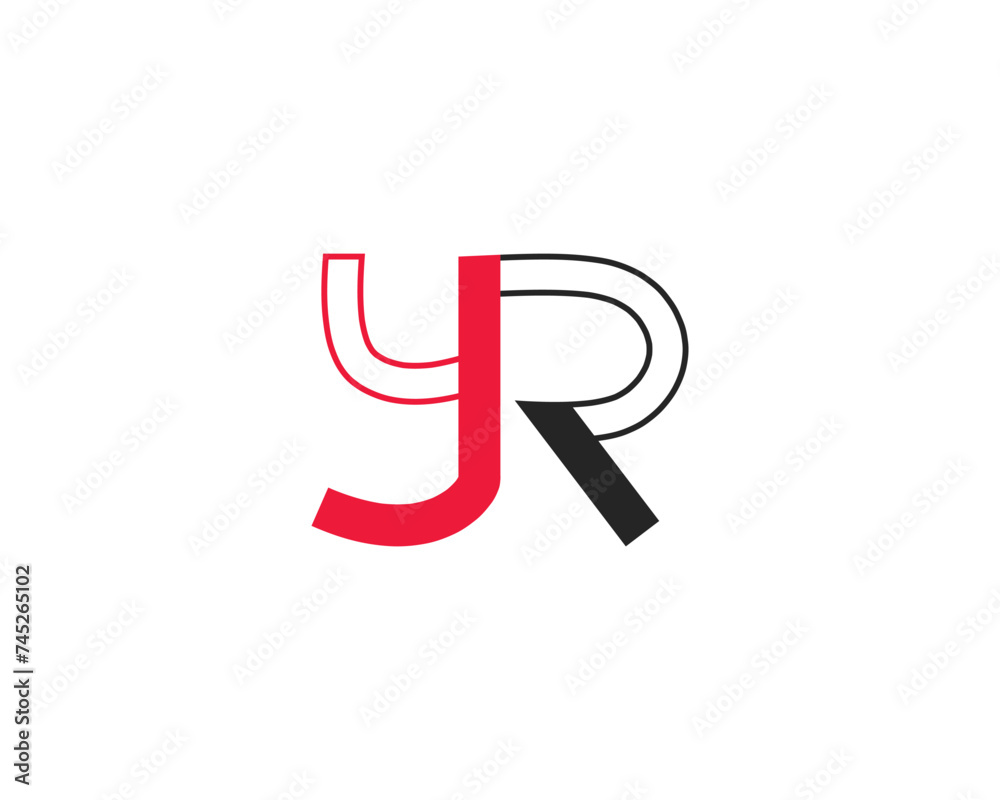 creative letter YR logo design vector template creative letter YR logo design vector template