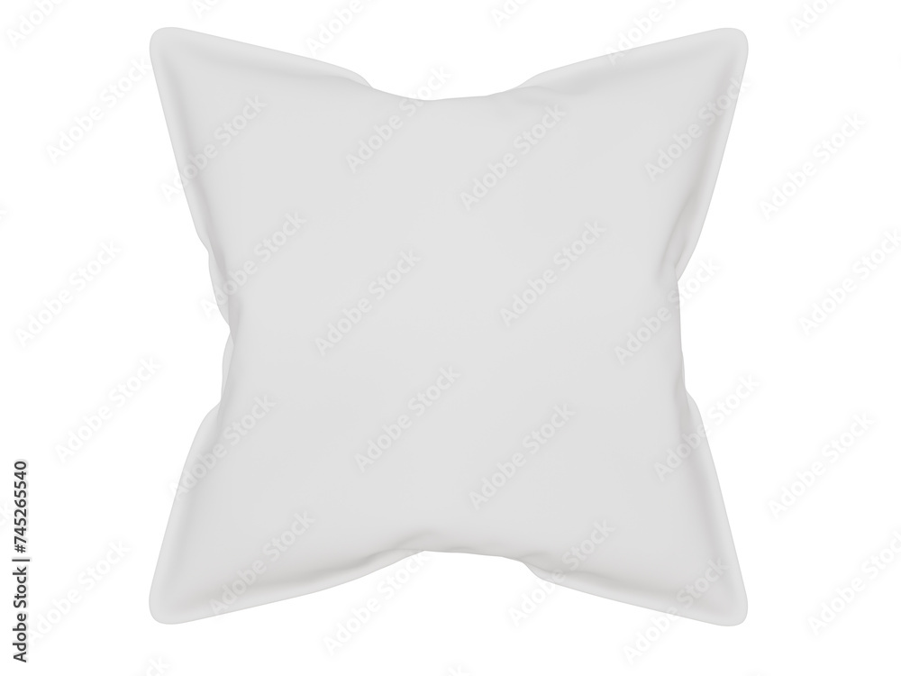 Mockup white square pillow. 3d render Mockup white square pillow. 3d render