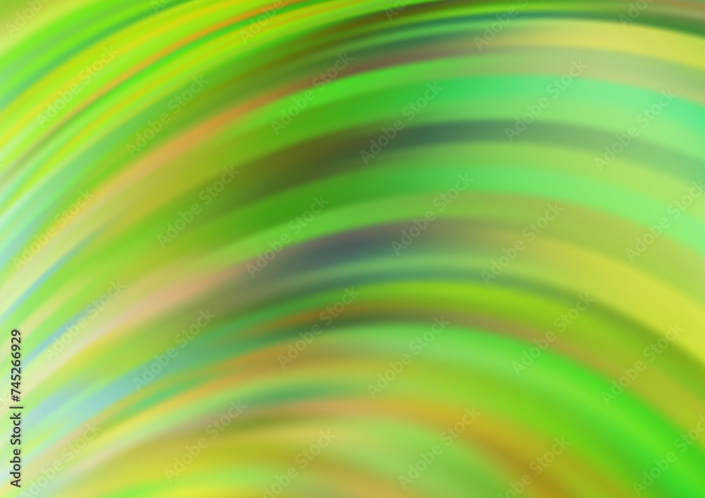 Light Green, Yellow vector background with liquid shapes.