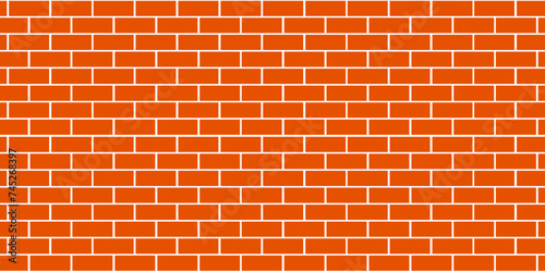 Brick seamless pattern background for kitchen backsplash, bathroom wall, shower. ceramic vector texture