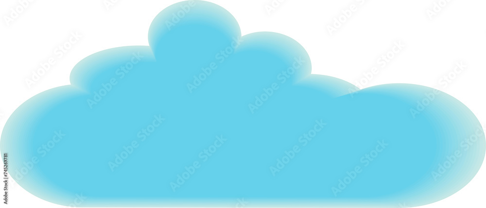 Clouds. Summer cartoon cloud ,  clouds sticker shapes isolated on transparent, png. Weather icons.