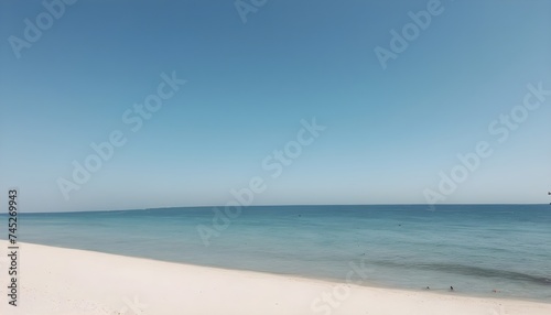 Beach against clear sky at tropicana country