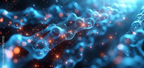 Molecular Structure and Chemical Bonds Visualization.