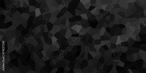 Polygonal Mosaic Background .dark grey and black abstract mosaic seamless pattern. Vector crack background. Endless texture. Gray Geometric Retro tiles pattern Fabric vintage print, vector .
