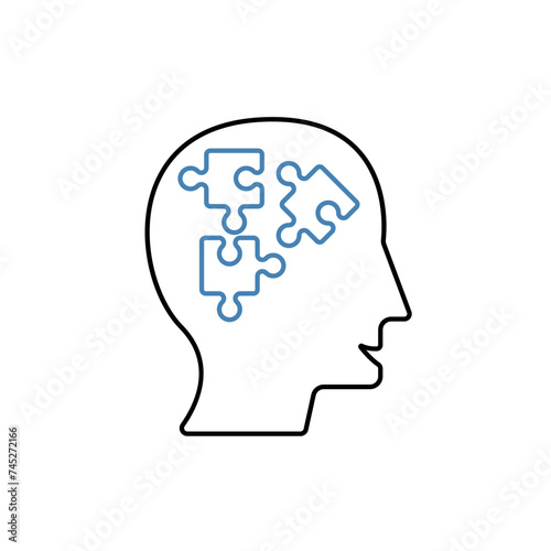 alzheimer concept line icon. Simple element illustration.alzheimer concept outline symbol design.