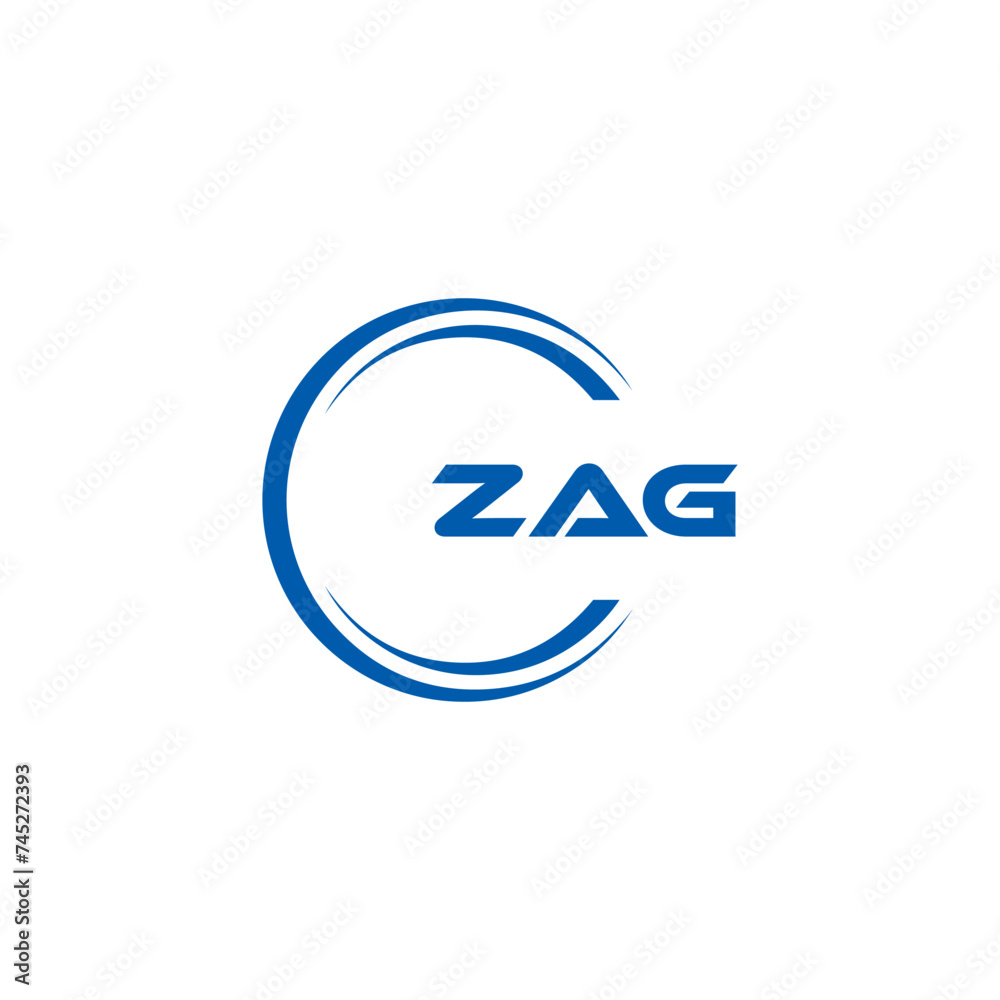 ZAG logo. Z A G design. White ZAG letter. ZAG, Z A G letter logo design. Initial letter ZAG linked circle uppercase monogram logo. Z A G letter logo vector design. top logo, Most Recent, Featured,