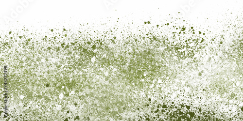 green powder explosion on white background. Colorful dust explode. Dust overlay textured. Graphic design element style concept for banner, flyer, poster, Invitation or greeting card template.