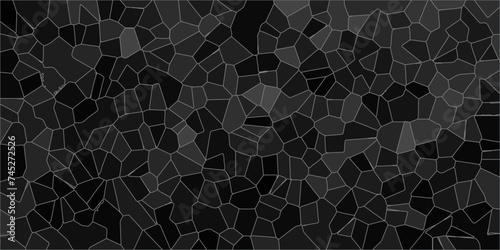 dark and light gray Geometric Broken quartz Modern creative background. abstract black geometric with triangles and marble texture. Ceramic tile fragments. Dark black art broken tiles trencadis. 