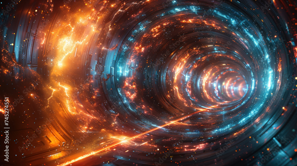 Abstract tunnel in an unknown world, concept of infinity Abstract tunnel in an unknown world, concept of infinity