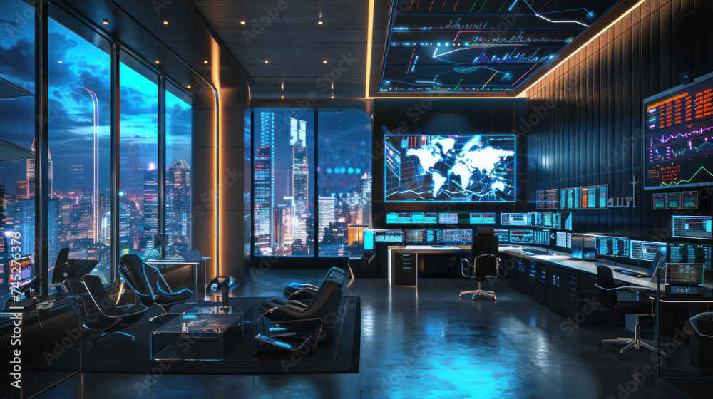 Futuristic transnational corporation headquarters Futuristic transnational corporation headquarters