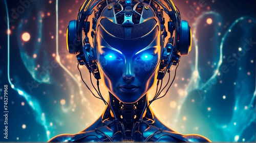 New technology, mind power control by thought. Telepathic communication, communications through the mind