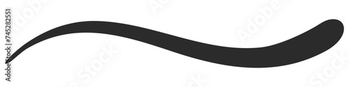 Swash swooshes tail. Underlined text swoops tails for calligraphy, logos, font. Underlines hand drawn stroke