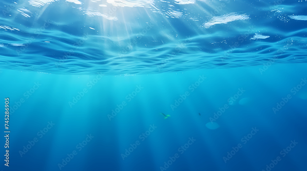 Obraz premium Abstract blue water wave texture background