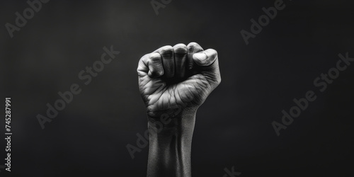 Strong Fist in Black and White
