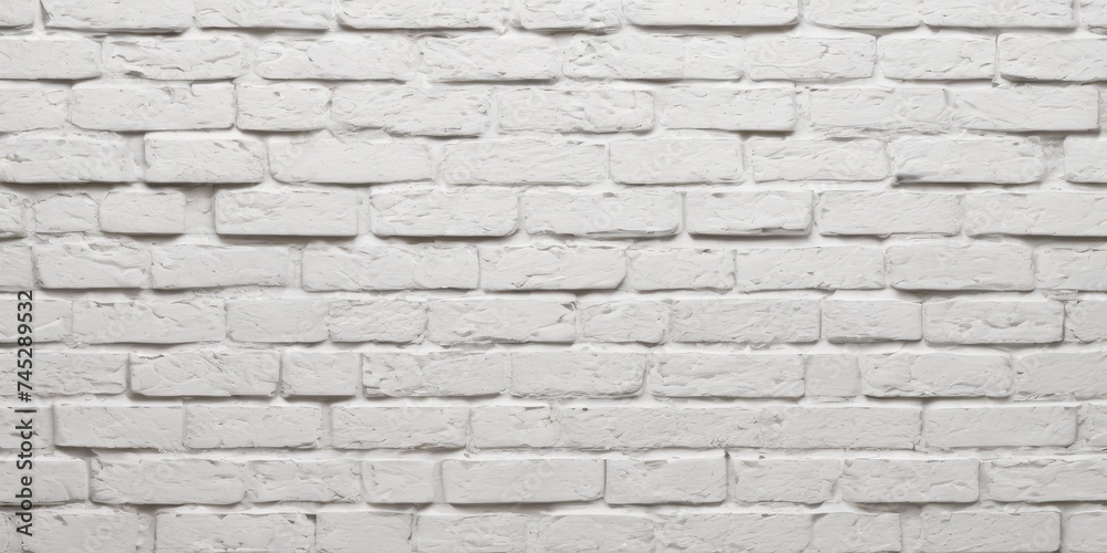 Seamless pattern of white brick wall. Vector texture for fabric, textile, wrapping paper, background