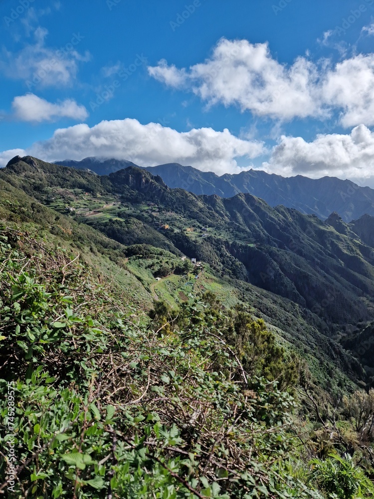 Fototapeta premium Anaga mountain range in the north of Tenerife