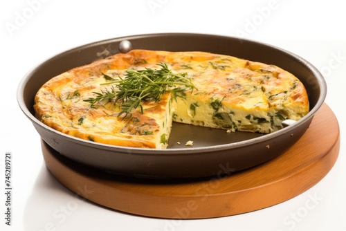 Quiche With Slice Cut Out