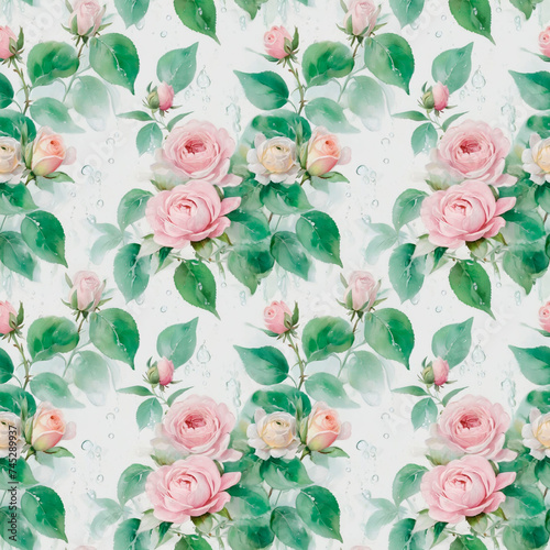 seamless background with roses