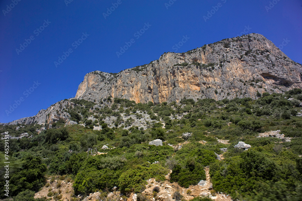 landscape in the mountains of Santa Maria Navarrese-Baunei. Ogliastra. Sardinia. Italy