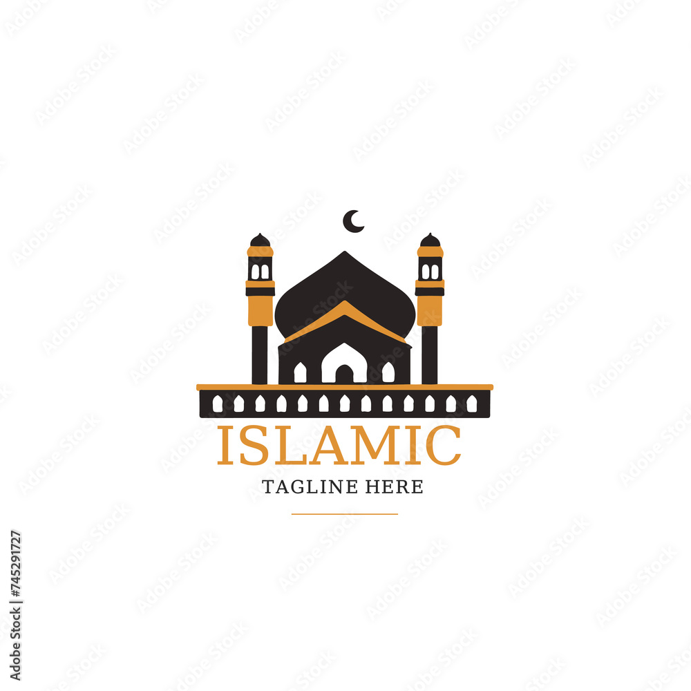 Unity Dome: Elegant Mosque Emblem