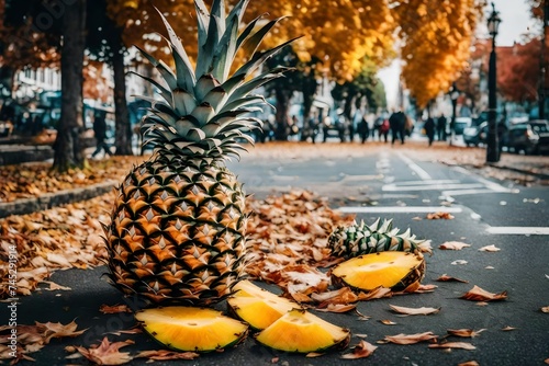 pineapple in the water