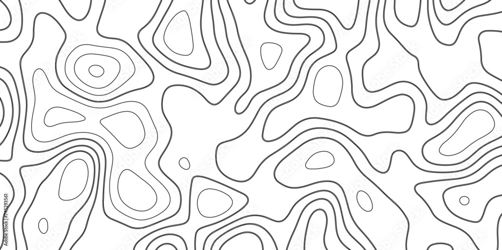 Topographic map patterns. Topography line map. Topographic map contours. Modern design with white background with topographic wavy pattern design