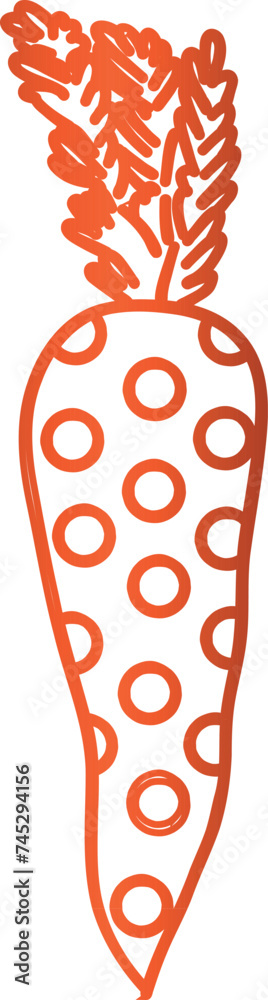 Carrot drawing orange vegetable design. Carrot drawing orange vegetable design.