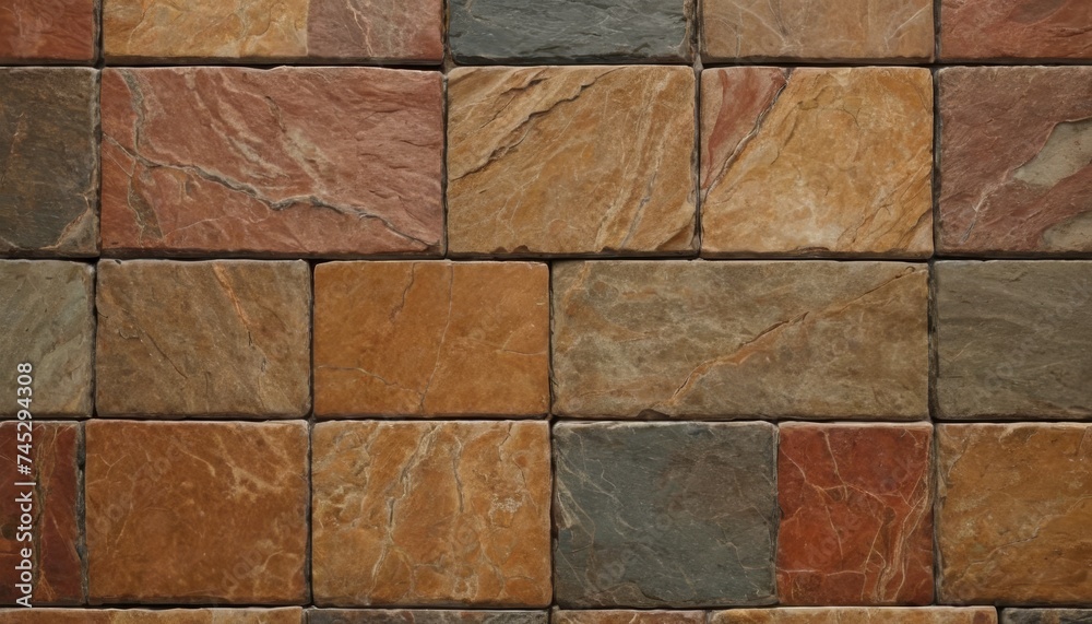 Slate tile ceramic seamless pattern brick brown stone texture for background Slate tile ceramic seamless pattern brick brown stone texture for background