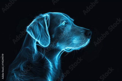 Glowing Dog in the Dark