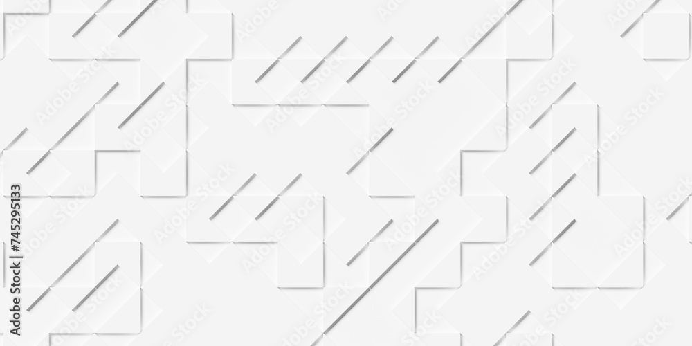 Sparsely positioned white triangles geometrical background wallpaper banner pattern flat lay top view from above