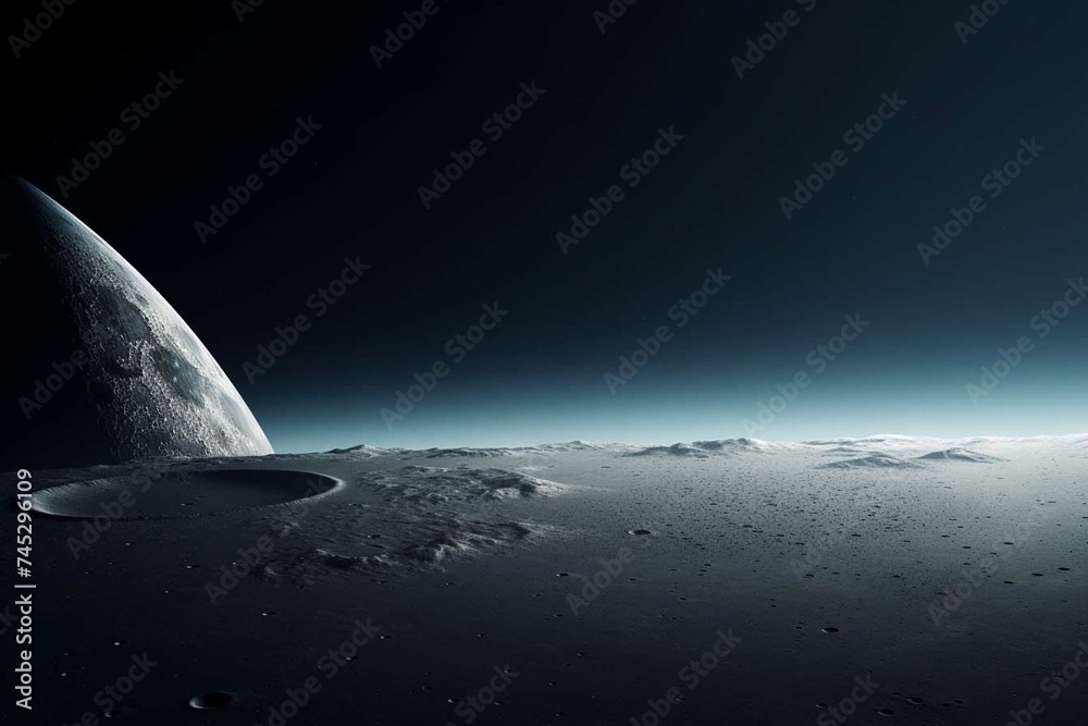 landscape cloud dark horizon light lunar star . - obrazy, fototapety, plakaty 
