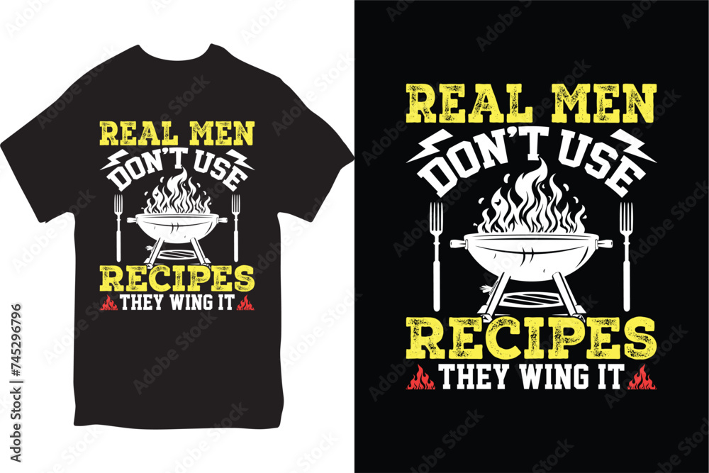 BBQ T-shirt Design. Funny BBQ T-shirt Design And BBQ Lovers & Grilling T-shirt Design.