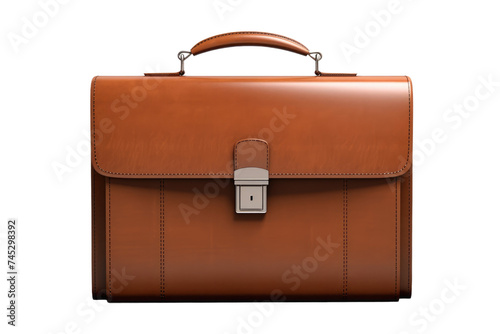 Elegant Briefcase Shot Isolated on Transparent Background
