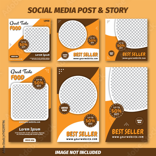 Delicious Delights: 3 Sets of Burger Social Media Templates for Savory Promotions