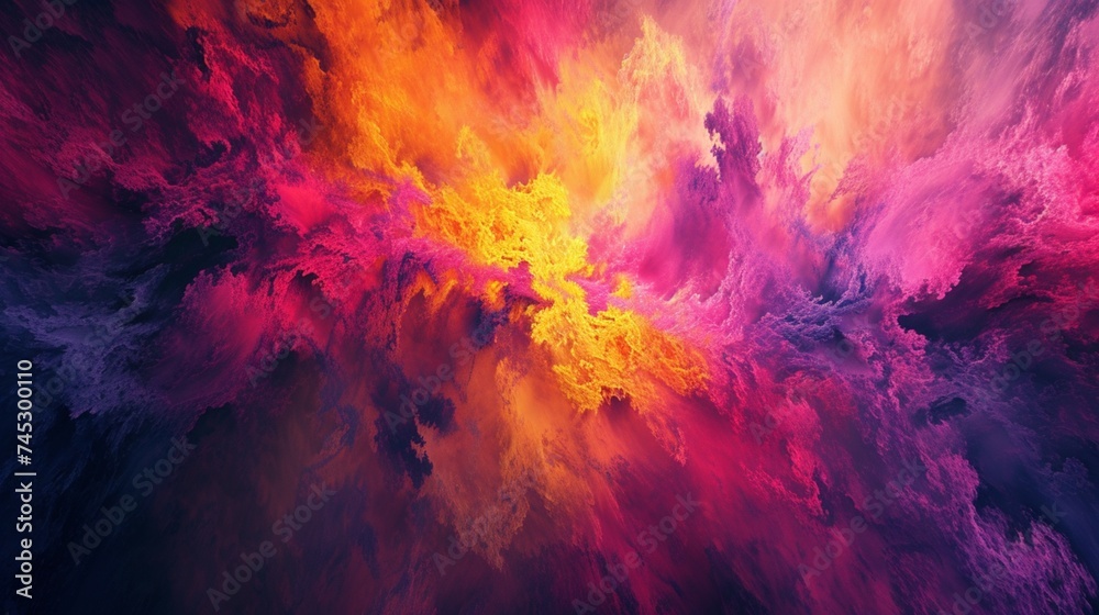 Vibrant bursts of color colliding in an explosive dance, creating a mesmerizing abstract tapestry. Vibrant bursts of color colliding in an explosive dance, creating a mesmerizing abstract tapestry.