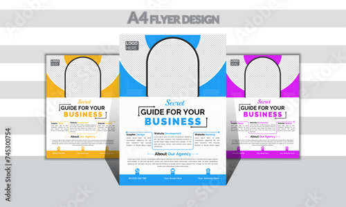 Flyer Design, Business Flyer Design, Poster, Corporate Business flyer, Modern Business flyer, Creative Business Flyer, A4 Flyer Design, A4 poster, Probational Business flyer, Business flyer template. (ID: 745300754)