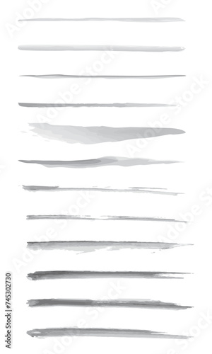Vector large set of different grunge brush strokes.