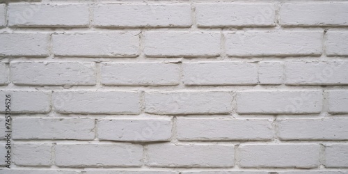 White brick wall texture background for stone tile block painted