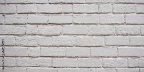 White brick wall texture background for stone tile block painted
