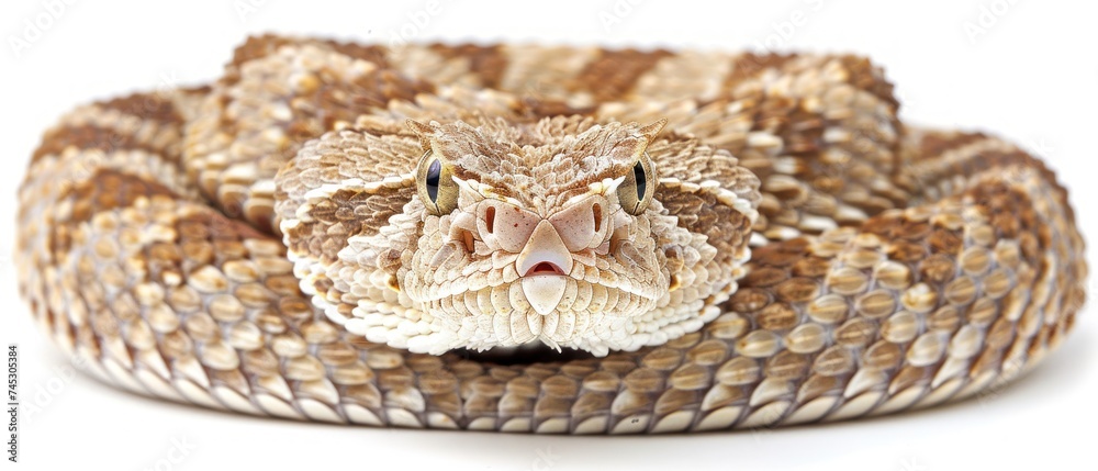a close up of a snake's head with it's mouth open and eyes closed on a white background. a close up of a snake's head with it's mouth open and eyes closed on a white background.