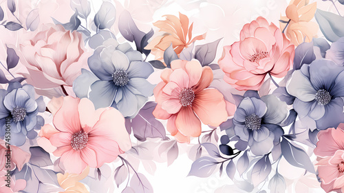 Colorful seamless floral pattern