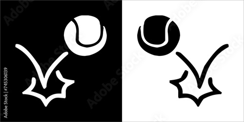 Illustration vector graphics of tennis icon