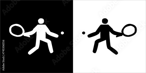 Illustration vector graphics of tennis icon