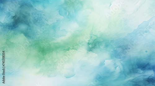 blue and green watercolor painting background with a blue and green radiance
