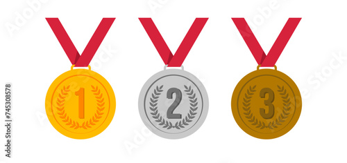  gold medal with ribbon