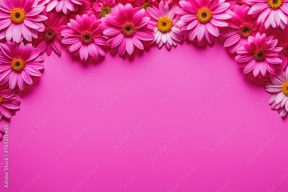 pink and white flowers, greetings card, woman day motherday